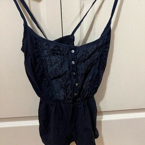 Abercrombie & Fitch Dark Blue Spaghetti Strap Top
